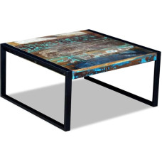 vidaXL Coffee Table Desk Stand Solid Reclaimed Recycled Wood 80x80x40 cm Living Room