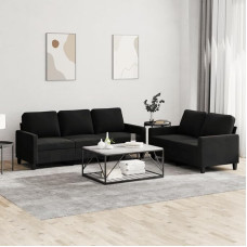 Juroupi 3201521 2-Piece Sofa Set with Cushion Sofa Living Room Sofa Set Sofas for Living Room Black Velvet