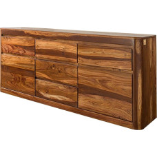 MASSIVMOEBEL24.DE Toronto Sideboard, 185 x 80 x 40 cm, Sheesham/Rosewood, Various Sizes and Colours, Colour: Dark Brown Waxed, Size: 185 x 40 x 80 cm (W x D x H)