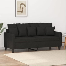 SECOLI 2-Seater Sofa 2-Seater Sofa 2-Seater Sofa Two Seater Sofa Sofas & Couches Small Sofa for Teenager's Room Sofa Living Room Couch 2 Seater Black Fabric 2-2-Seater 140 cm