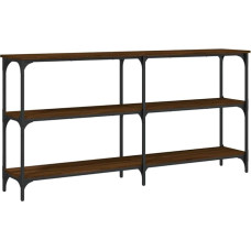 Makastle Console Table, Hallway Table, Decorative Table, Living Room and Bedroom, Standing Shelf, Side Table, Sofa Table, Entrance Table Behind Sofa, Brown Oak Look, 150 x 29 x 75 cm, Wood Material