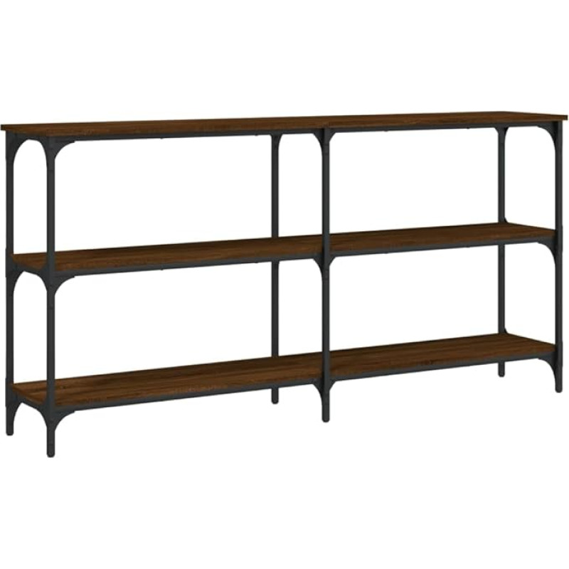 Makastle Console Table, Hallway Table, Decorative Table, Living Room and Bedroom, Standing Shelf, Side Table, Sofa Table, Entrance Table Behind Sofa, Brown Oak Look, 150 x 29 x 75 cm, Wood Material