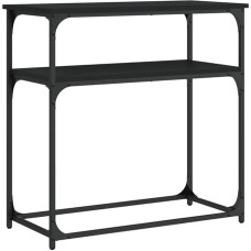 Makastle Console Table, Hallway Table, Decorative Table, Living Room and Bedroom, Standing Shelf, Side Table, Sofa Table, Entrance Table Behind Sofa, Black, 75 x 35.5 x 75 cm, Wood Material