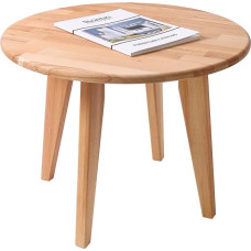 Krok Wood Dresden Round Coffee Table Solid Wood in Beech (75 x 75 x 46 cm)