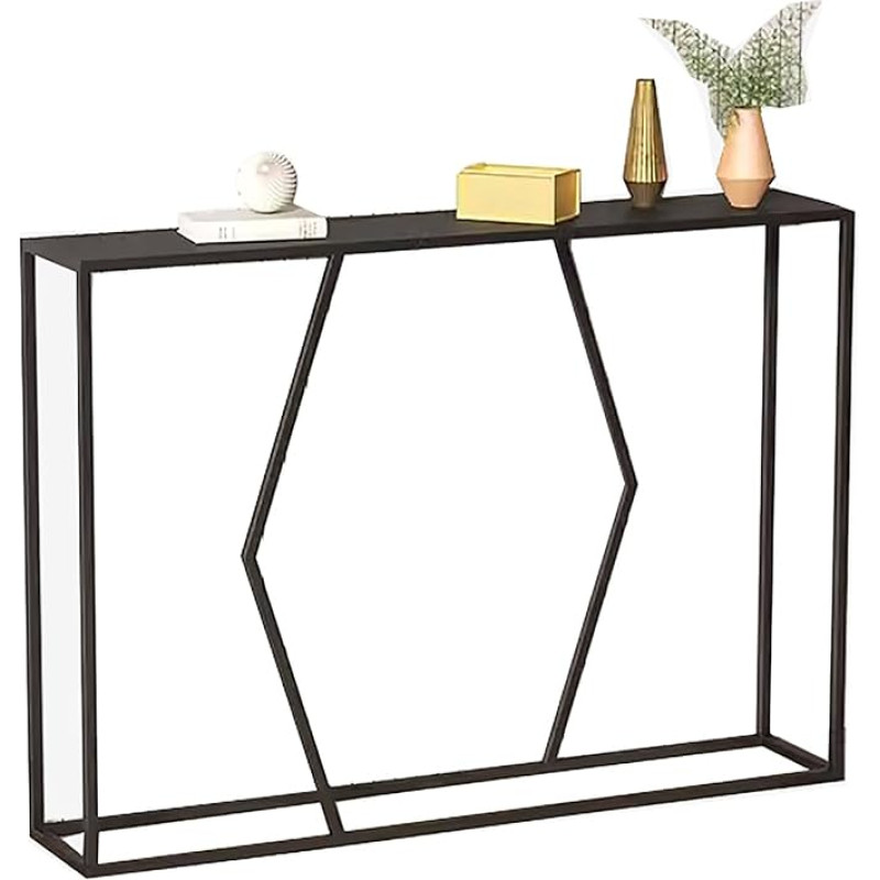 ZXTRYBHD Console Table for Entrance Area, Modern Sideboard, Narrow Marble, Telephone Table, for Entrance Area, Hallway, Living Room (Size: 39.3 inches/100 cm)