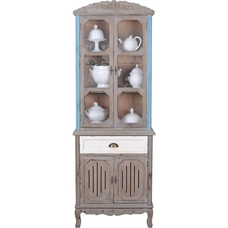 Palazzo Exclusive Antique Buffet Cabinet Shabby Chic Kitchen Display Cabinet 183 cm