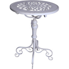 Palazzo Exclusive Shabby Chic Side Table White Iron Round Tea Table 56 cm