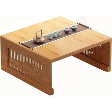 Klapptisch aus massivem Holz im japanischen Stil, vielseitiger Ess-/Arbeitszimmer/Couchtisch für Teestube oder Erkerfenster, kompakte 60 cm Größe, perfekt für kleine Räume