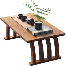 Japanese Style Low Table Coffee Table Living Room Zen Floating Seat Table Tatami Window Table Cocktail Table (Color : Brown, S: 70x37x31cm)