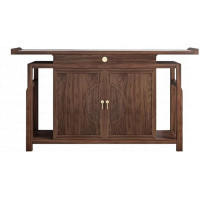 FOMWWVYS Chinese Style Solid Wood Console Table for Hallway and Living Room Hallway Table