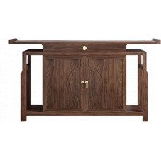FOMWWVYS Chinese Style Solid Wood Console Table for Hallway and Living Room Hallway Table