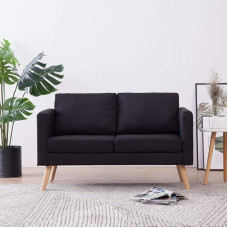 RONGQI 2-Seater Sofa, Living Room Couch, Living Room Furniture, Youth Sofa, Lounger Living Room, Sofas & Couches, Youth Children's Room, Fabric Black