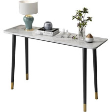 Marmor Couchtisch Konsolentisch Schmaler Beistelltisch für Wohnzimmer Lagerregal Sofatisch für Korridor 120cm