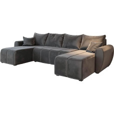 Masseno Madison U Corner Sofa with Sleep Function, U-Shape, Sofa with Bed Box, Living Room Sofa, Couch, Soffa, Sofa Bed, Couch Set, Grey, Paros 06