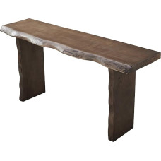 YCYRF Massivholz-Konsolentisch für Den Eingangsbereich, Flur Regal Schmal, Sofatische aus Naturkante für Wohnzimmer und Flur(140x40x75cm/55x16x29.5in)