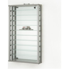 MHN Collector's Display Case & Hanging Display Case 11 x 51.5 x 86.5 cm - Lockable Glass Display Case Ideal for Figures, Model Cars, Zippo Lighters, OU Egg Figures and Decoration - Without Lighting