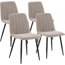 HOMN LIVING Set of 4 Dining Chairs Furniture Chair Upholstered SGS Certified 45cm (W) x 56cm (D) x 84cm (H)