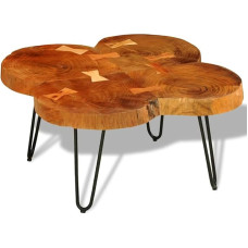vidaXL Solid Sheesham Wood Tea Cake Drink Coffee Side Table End Desk 4 Trunk Livingroom