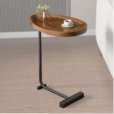 WENNEWU Side Table for Small Spaces, Tight C-Shaped End Table for Sofa, Couch and Bed, Perfect for Indoors, Living Room, Bedroom, Bathroom