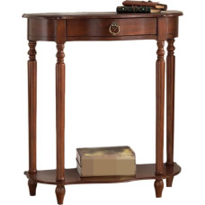 loeusjfnr Foyer-Sofatisch Schmal Einfacher Foyer-Eingang, Massivholz-Eingangstisch, Wohnzimmer-Korridor-Wandtisch, Halbkreisförmiger Eingangsschrank Langer Sofatisch mit Regalen