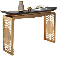 loeusjfnr Foyer Sofa Table Narrow Console Table Made of Stainless Steel in Chinese Style, Modern Simple Side View Table, Living Room Wall, Corridor, Long Table Long Sofa Table with Shelves
