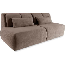 MEBLINI Teriva Sofa with Sleep Function, Extendable Sofa Bed with Bed Box, Sofa Bed with Sleep Function, Folding Sofa, Teriva, 206 x 91 x 82 cm, Brown Velvet