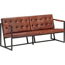 vidaXL Sofa 3-Seater Couch Armchair Lounge Sofa Upholstered Sofa Leather Sofa Living Room Sofa Seating Furniture Design Sofa Upholstered Furniture Brown Genuine Goat Leather
