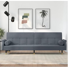 ZEYUAN Sofa Bed, Couch, Sofa Bed, Sitting Area Living Room Sofa, Living Room Sofa, Living Room Sofa, Sofa Guest Room with Cushion, Dark Grey Velvet