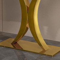 Modern Console Table with Metal Base - 12