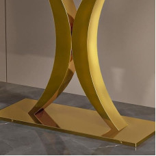 Modern Console Table with Metal Base - 12