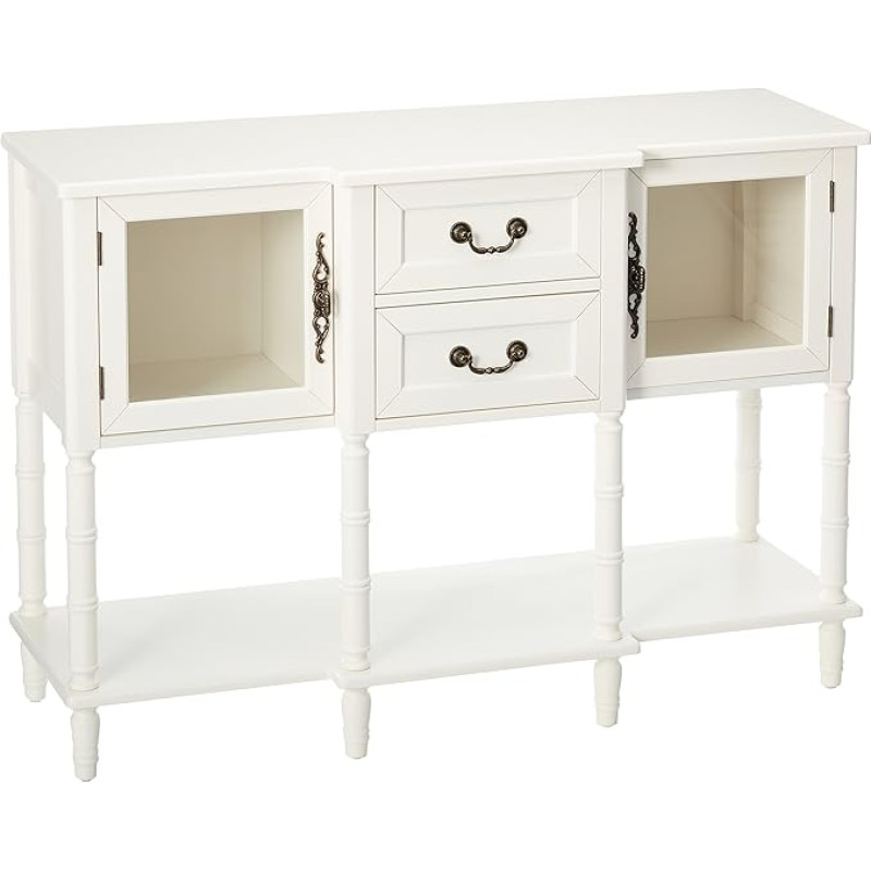 Kings Brand Furniture Cream White Wooden Chest of Drawers