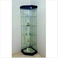 VM ART DESIGN GLASS BY VETRERIA MICELI Wall Corner Display Cabinet Mod. VM2006ATC (Black)