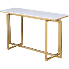 CAFIEDR Coffee Table Living Room Console Table, Modern Sofa Table, Side Table with Adjustable Feet, Marble Entrance Table, Foyer Table, Space Saving