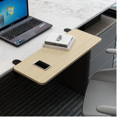 Verstellbare Tastaturablage unter dem Schreibtisch, zum Anklemmen auf dem Schreibtisch, zusammenklappbare Tastaturablage, ergonomische Arbeitsplatzlösung für Zuhause und Büro, platzsparendes Design