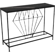 CAFIEDR Coffee Table, Living Room Sofa Table, Console Table, Porch Storage Table, Metal Frame, Hallway Entrance Table, 80×30×80cm