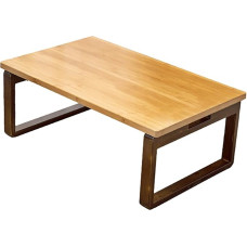 Faltbarer Bodentisch aus Bambus im japanischen Stil – niedriger Meditations- & Teetisch für Wohnzimmer & Schlafzimmer – Couchtisch für Boden-Sitzgelegenheiten