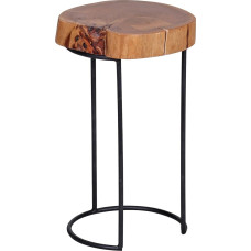 Wohnling wl1.555 Acacia Wood Side Table, 28 X 28 X 45 cm Tree Trunk Design