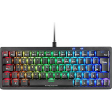 Mars Gaming MKMINIPRO Mechanical Ultra Compact 60 Percent Keyboard, Hot-Swappable Mechanical Switches, RGB Chroma, Gaming Keyboard with Antighosting, Quiet Switches, French, Black