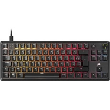 Corsair K70 Core TKL RGB Mechanical Gaming Keyboard, Keyless, MLX Red v2, Pre-Lubricated, Dual Noise Reduction, ABS Key Caps, AZERTY-FR Black