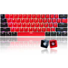 GTSP 61 Red Keycaps, 60% Keycap Set PBT OEM Ducky Keycap with Key Puller Fit for Cherry MX Switches GK61 Mechanical Gaming Keyboard (Milan A