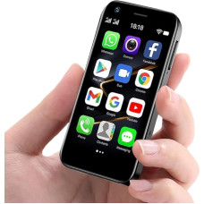 Hipipooo Mini Phone Unlocked 4G Dual SIM nutitelefon, 3-tolline HD ekraan, Android 10.0, 4GB RAM + 32GB ROM, 5MP + 13MP kaamera, 2000mAh aku, tugi Google Play, GPS (must)