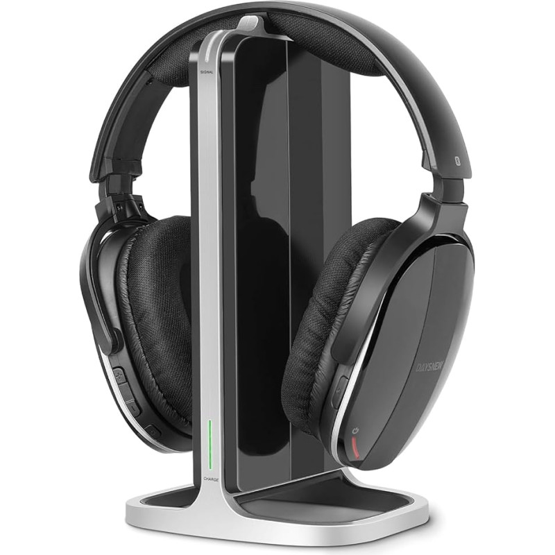 Juhtmevabad kõrvaklapid telerile - TV kõrvaklapid juhtmevabad koos laadimisjaama ja RF saatjaga, vanemate jaoks sobivad kõrvaklapid telerite jaoks, ühilduvad enamiku teleritega