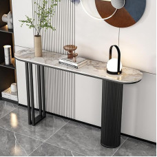 Console Table, Coffee Tables with Metal Frame, Narrow Bar Table, Open Storage Compartment, Modern Entrance Area Behind the Couch, Hallway Table for Living Room, Hallway, Hallway