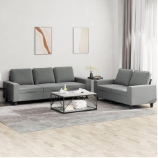 ZEYUAN 3201899 2-Piece Sofa Set, Dark Grey Fabric, Lounge Sofa, Sofas & Couches, Relaxing Sofa, Couch for Living Room, Couch with