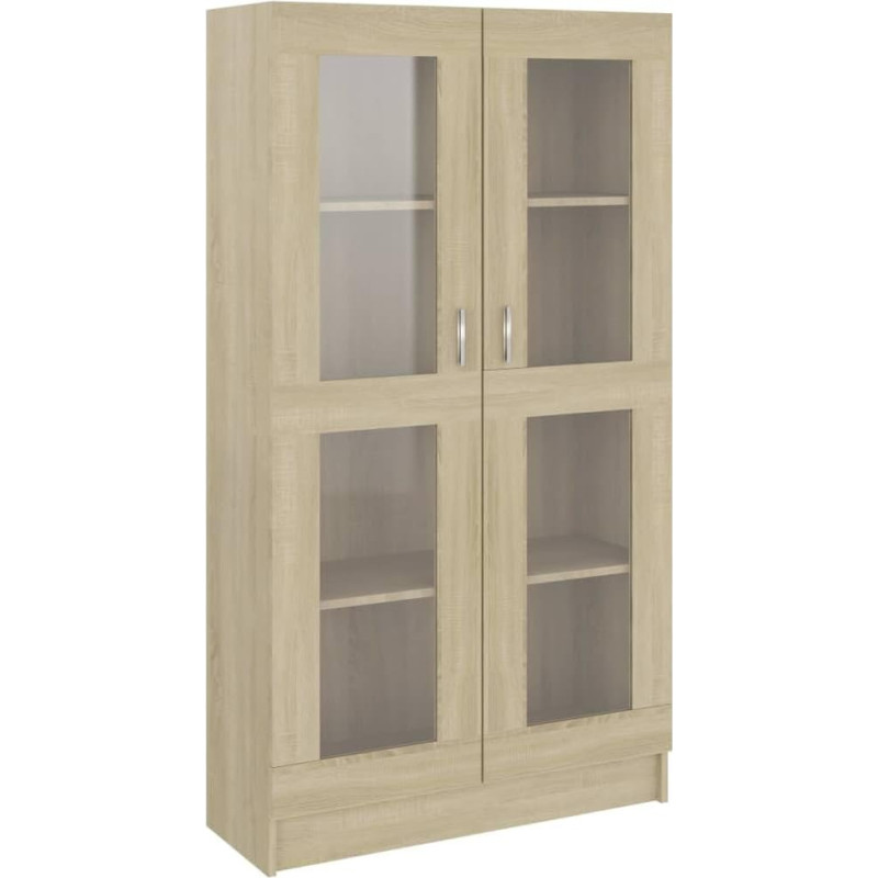vidaXL Sonoma Oak Display Cabinet 82.5 x 30.5 x 150 cm Chipboard