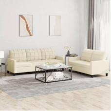 Juroupi 3201379 2-Piece Sofa Set with Cushion Sofa Living Room Sofa Set Sofas for Living Room Cream Faux Leather