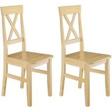 Erst-Holz 90.71-23-D Kitchen Chairs Solid Wood Chairs Set of 2 Pine