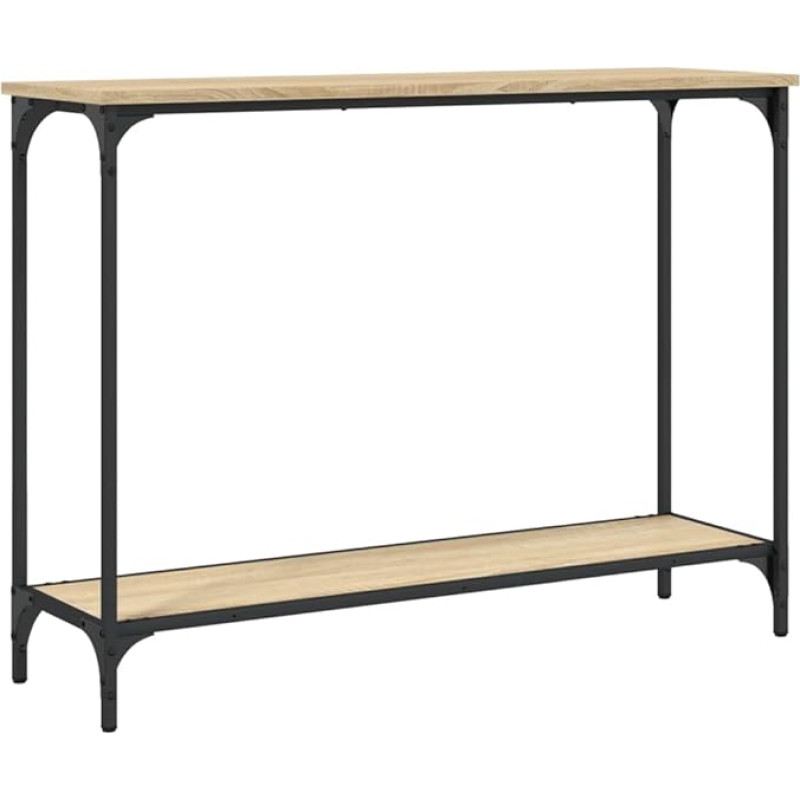Makastle Console Table, Hallway Table, Decorative Table, Living Room and Bedroom, Standing Shelf, Side Table, Sofa Table, Entrance Table Behind Sofa, Sonoma Oak, 101 x 30.5 x 75 cm, Wood Material