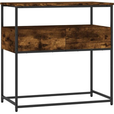 Makastle Console Table Hallway Table Decorative Living Room Bedroom Standing Shelf Side Table Sofa Table Entrance Table Behind Sofa Smoked Oak 75 x 40 x 75 cm Wood Material