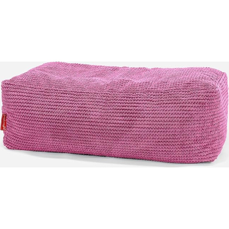 Lounge Pug, Large Pouf Footstool Pom-Pom Pink